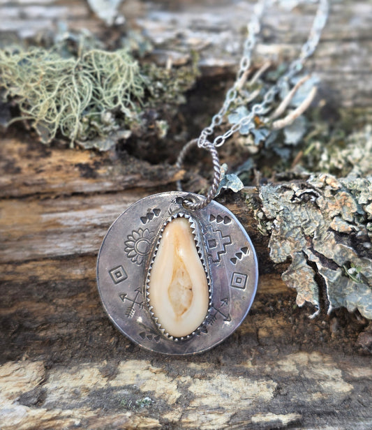 Stamped Ivory Necklace