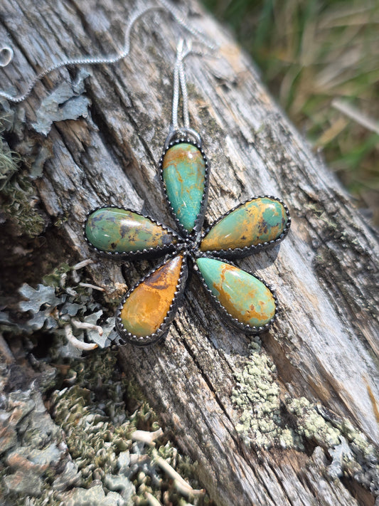 Turquoise Flower Necklace